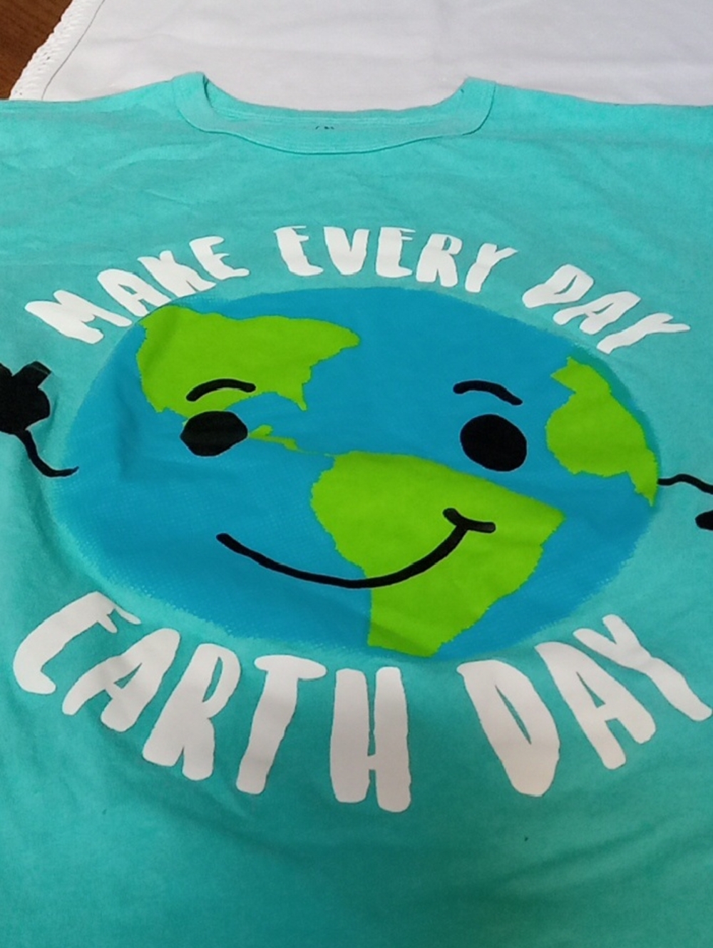 Make Every Day Earth Day Graphic Tee - Aqua - Picture 2 of 4
